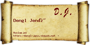 Dengl Jenő névjegykártya